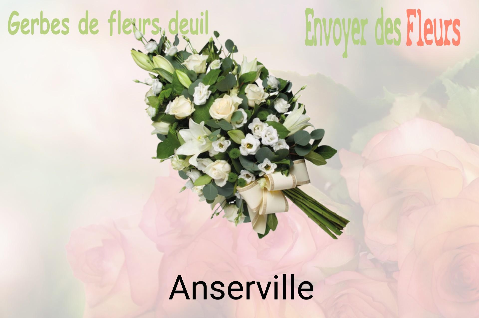 Gerbe de fleurs de deuil livrée à Anserville